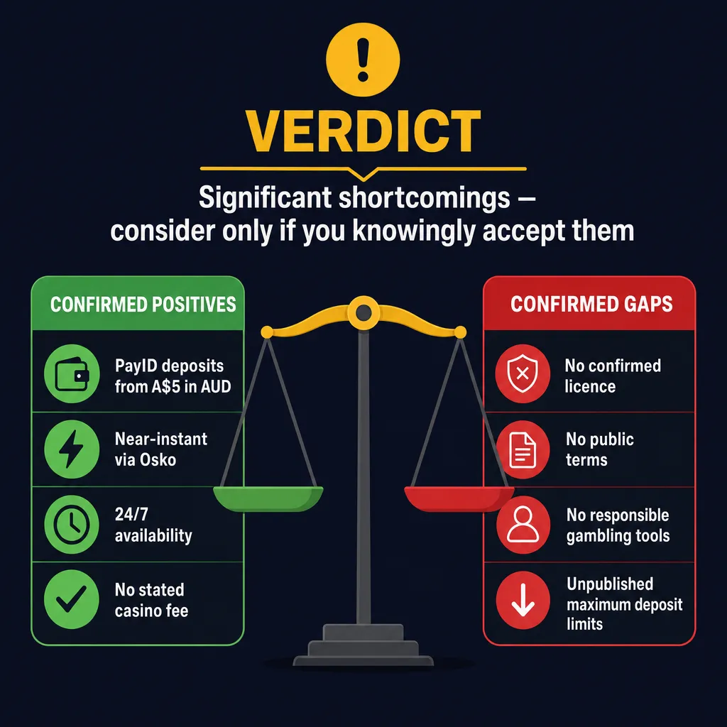 Balance of confirmed strengths and gaps in Kaboom77 deposit verdict
