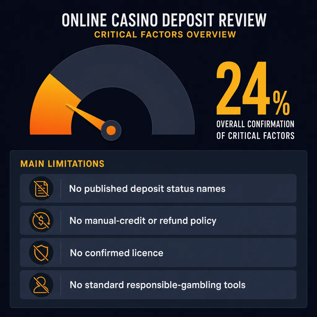 Overall 24 percent evidence confirmation for Kaboom77 deposits