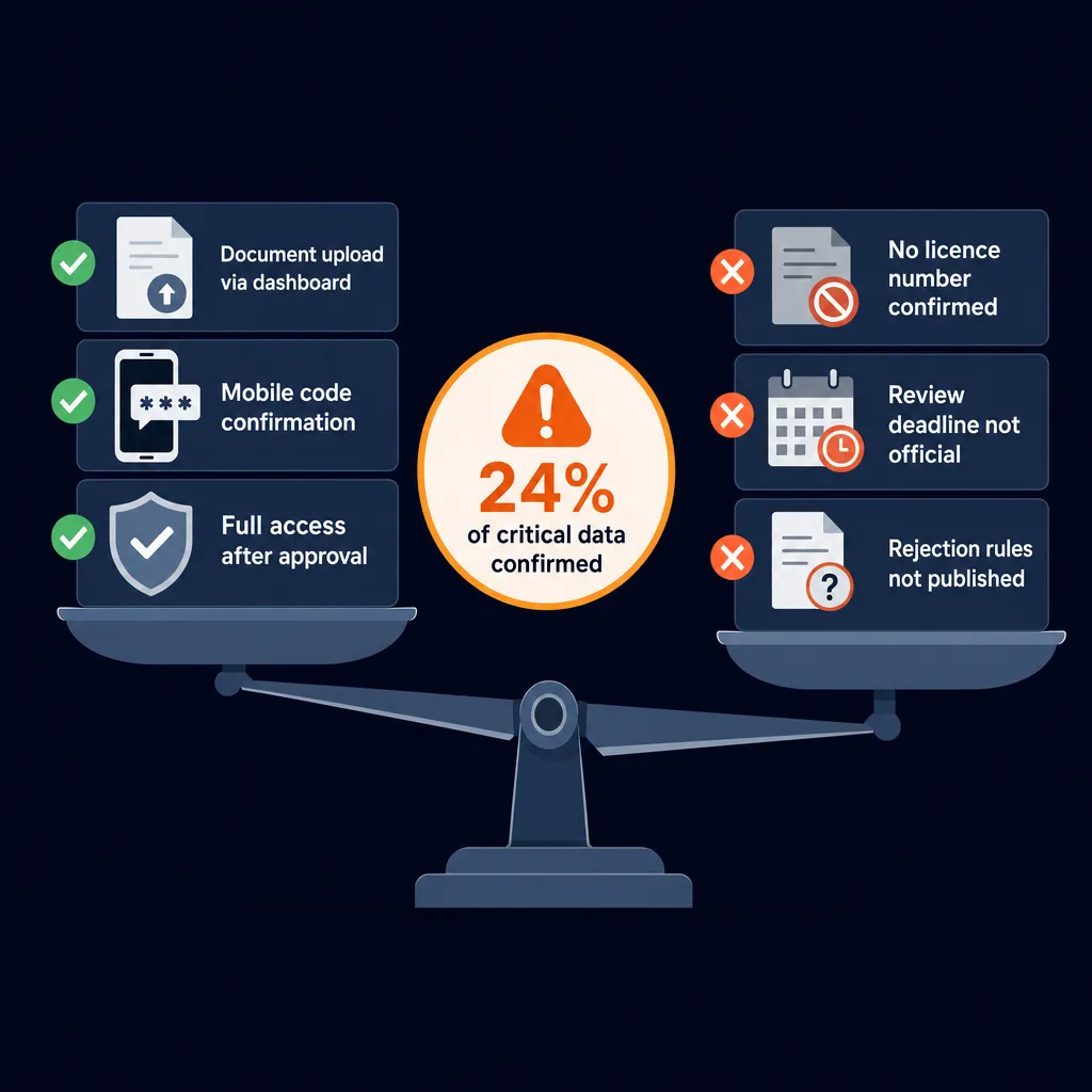 Balance of confirmed basics versus unresolved Kaboom77 verification risks