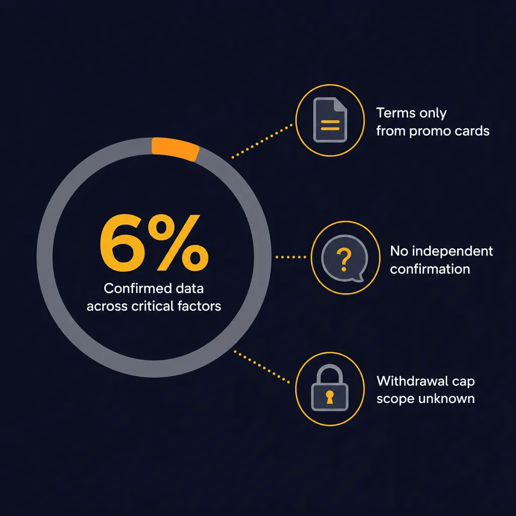 Chart showing only 6% of key terms confirmed