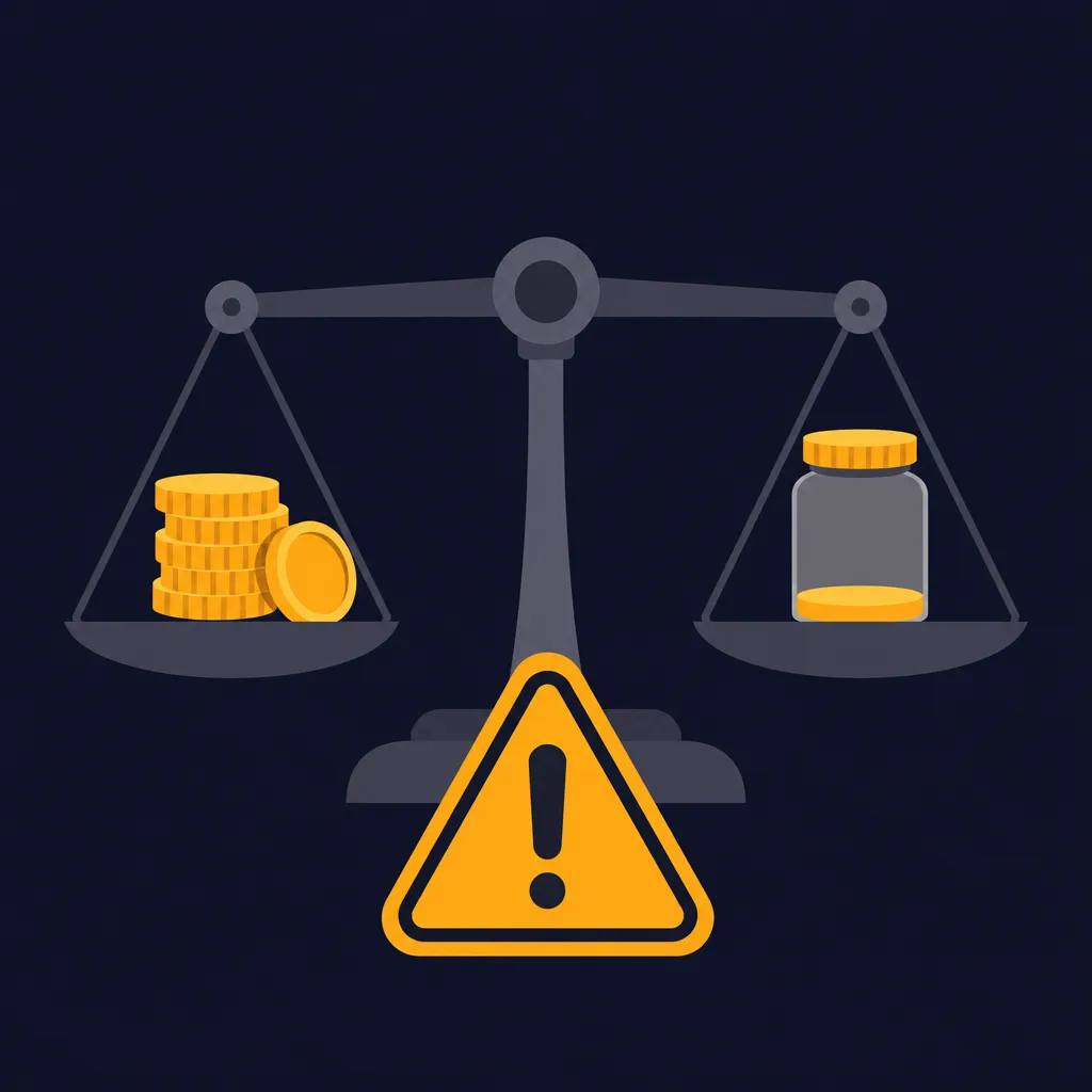 Deposit required against a capped withdrawal warning icon