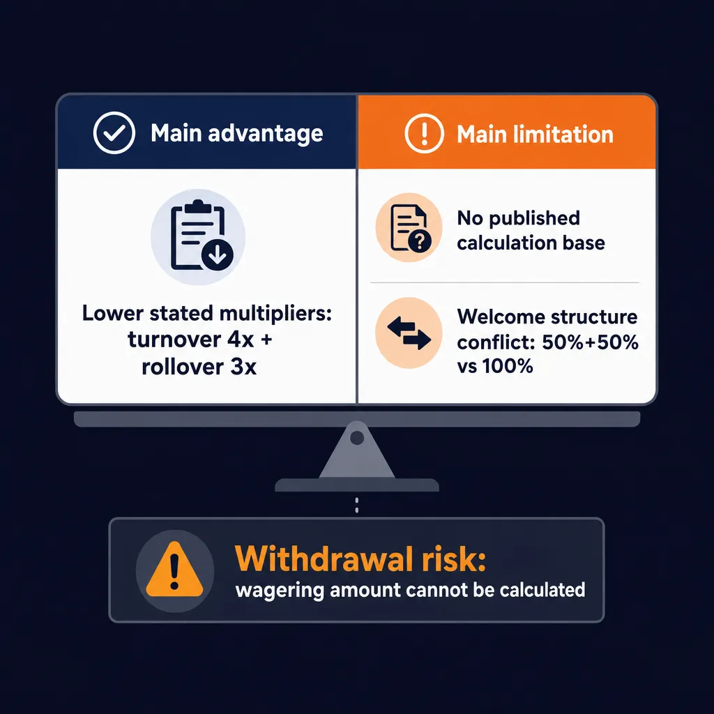 Main benefit and limitation of Kaboom77 deposit bonus terms