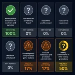 Summary chart of eight checked Kaboom77 weekly bonus facts