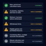 Cashback and Rebates Summary chart of verified Kaboom77 cashback checking results